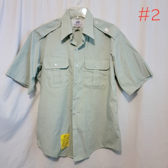 #2 L Army Military Button Up Short Sleeve Shirt - Picture 1 of 3